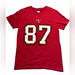Official NFL Team Tampa Bay Buccaneers Gronkowski T Shirt Adult Size Small Red